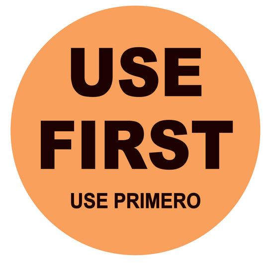 Use First Use Primero 2" Cold Temperature Date Label