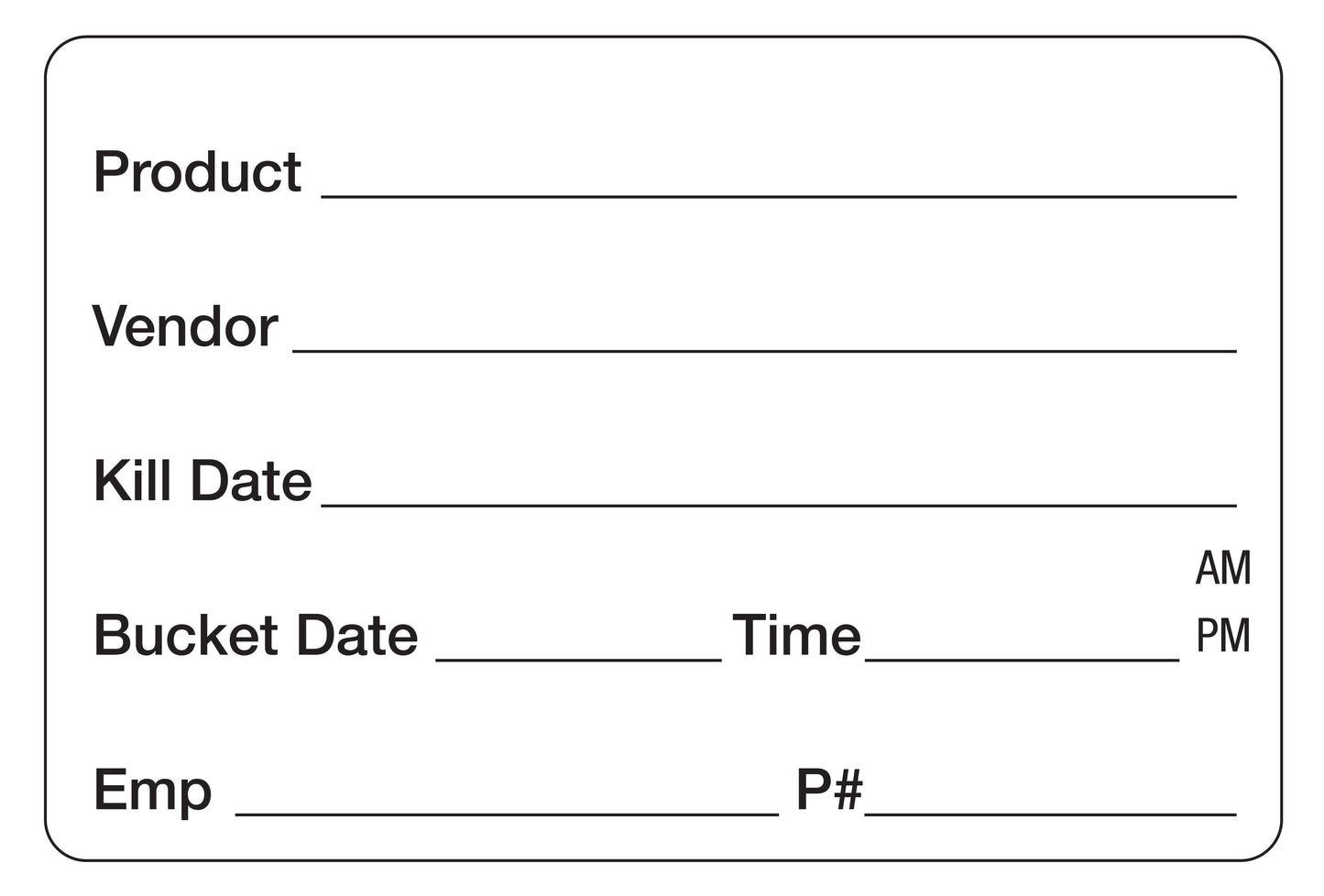 2" x 3" Dissolvable Product-Vendor Date Label