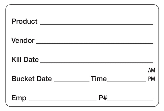 2" x 3" Dissolvable Product-Vendor Date Label