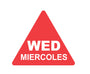 Wednesday  -  Miercoles .75" Dissolvable Date Label