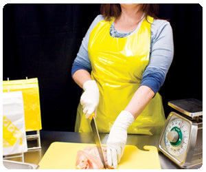 NeatGards® Low Density Colored Disposable Poly Aprons - Heavy Duty
